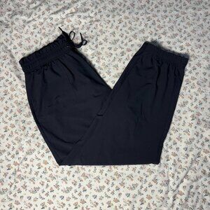 Jockey Black Joggers Light Weight Athletic Pants Elastic Waist 27.5in Inseam